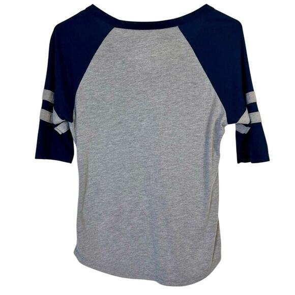 Disney The Little Mermaid Gray & Navy Raglan Sleeve Graphic Tee Size Small - Picture 3 of 6